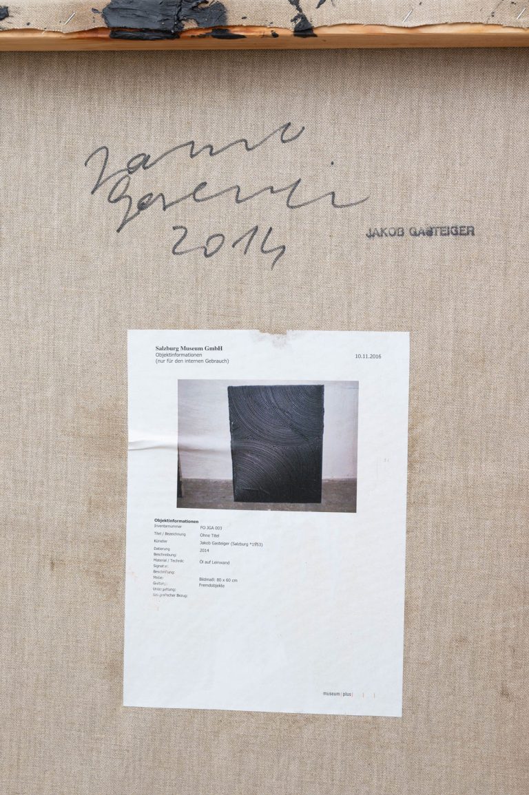 Signatur Jakob Gasteiger 80x60cm Ausstellung Salzburg Museum