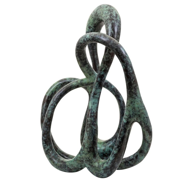 Bronze sculpture "Sensitive Movement" Mario Dalpra 2022 bronze cast patinated unique piece signed