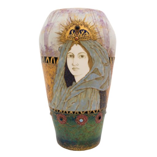 Large Portrait Vase "Fairy Tale Princess" Nikolaus Kannhäuser Amphora ca. 1899 ivory porcelain marked