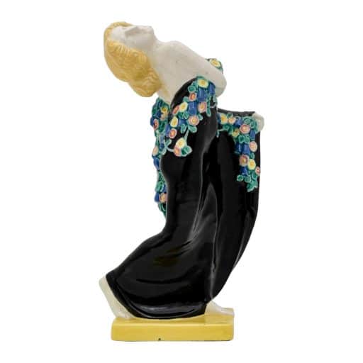 Dancer looking to the right Michael Powolny Wiener Keramik ca. 1907 ceramics colorfuly glazed marked