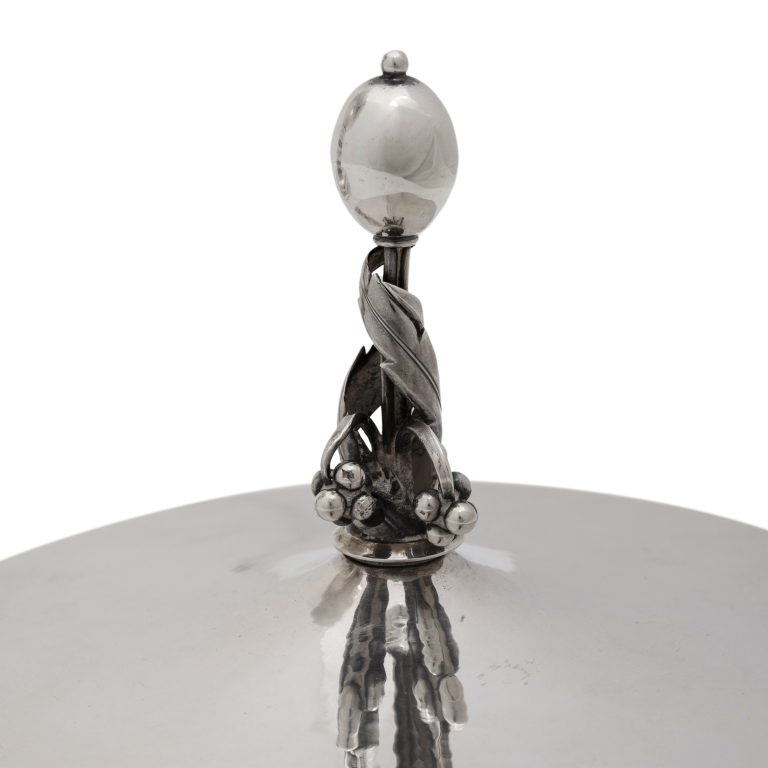 Lidded goblet with grape ornament Otto Prutscher J. & C. Klinkosch ca. 1926 silver marked