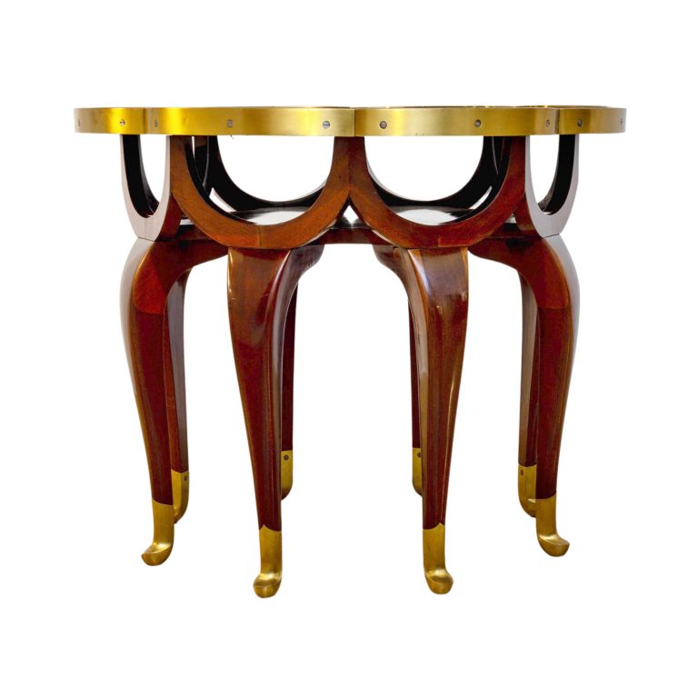 Elephant trunk table Adolf Loos Friedrich Otto Schmidt Vienna ca. 1899 mahogany brass