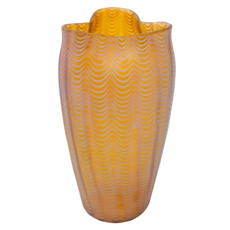 Vase Johann Loetz Witwe Dekor Orange Aeolus um 1902