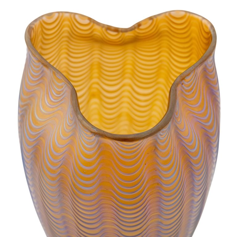 Vase Johann Loetz Witwe Dekor Orange Aeolus um 1902