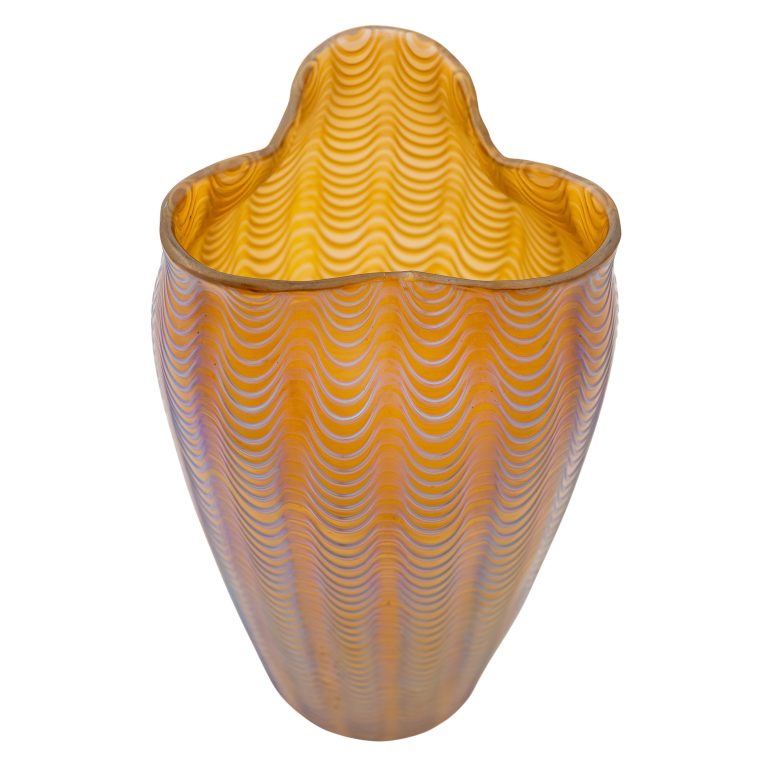 Vase Johann Loetz Witwe Dekor Orange Aeolus um 1902