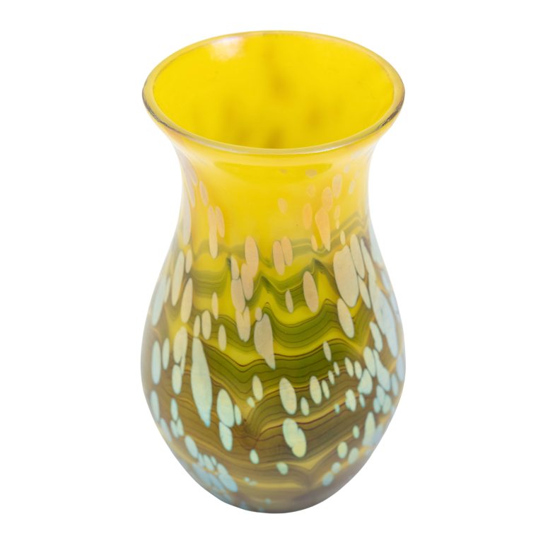 Vase Johann Loetz Witwe decor Cytisus Creta on Yellow ca. 1902