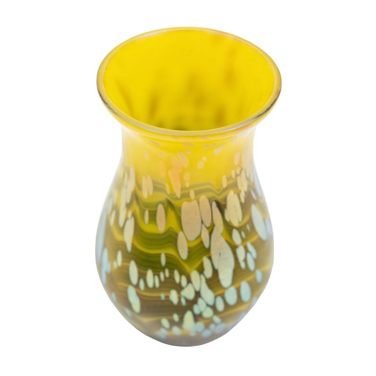 Vase Johann Loetz Witwe decor Cytisus Creta on Yellow ca. 1902