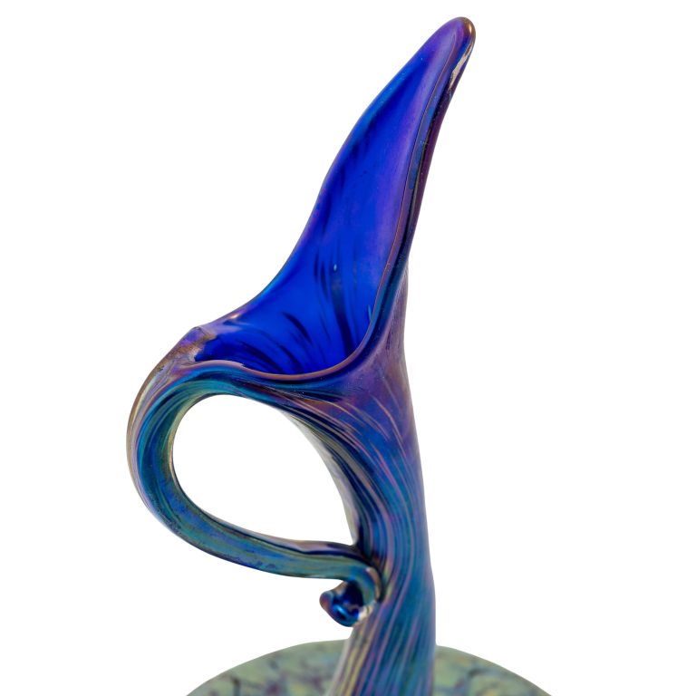 Vase Franz Hofstötter Johann Loetz Witwe Dekor dunkelblau Phänomen Genre 377 um 1900 signiert