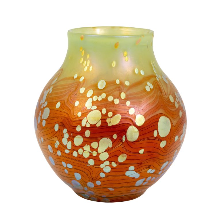 Vase Johann Loetz Witwe Dekor Cytisus Maigrün um 1902