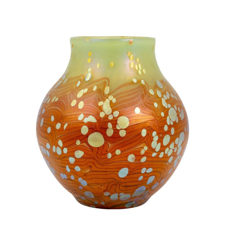 Vase Johann Loetz Witwe Dekor Cytisus Maigrün um 1902