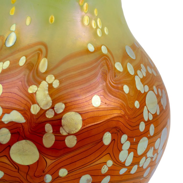 Vase Johann Loetz Witwe Dekor Cytisus Maigrün um 1902