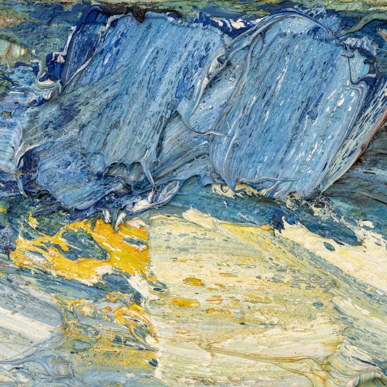Franz Grabmayr Landschaft "Sandgrube" 1977 Öl auf Jute signiert und datiert