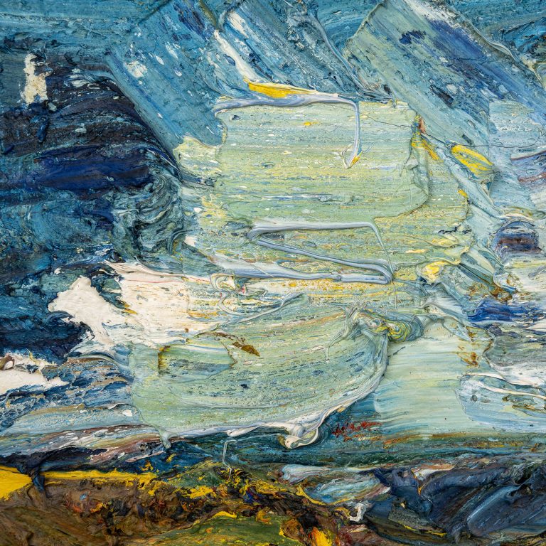 Franz Grabmayr Landschaft "Sandgrube" 1977 Öl auf Jute signiert und datiert
