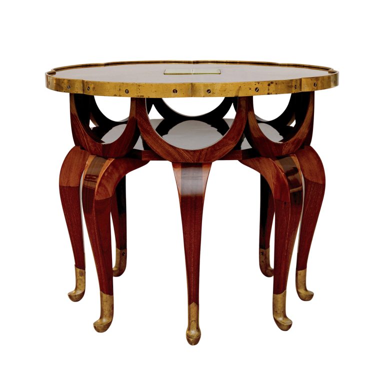 Loos Elefantenrüsseltisch Adolf Loos Friedrich Otto Schmidt Wien um 1899 Mahagoni Messing