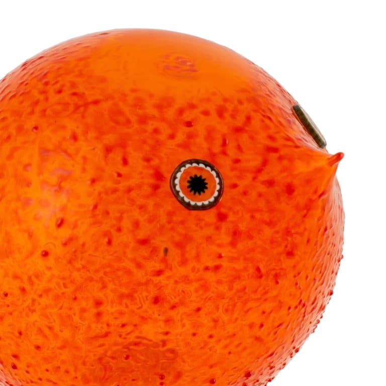 Pulcino orange Alessandro Pianon Vetreria Vistosi Murano um 1961 Glas und Kupferdraht