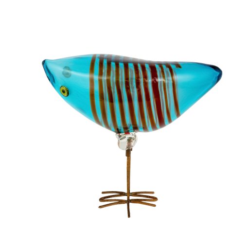 Pulcino blau Alessandro Pianon Vetreria Vistosi Murano um 1961 Glas und Kupferdraht