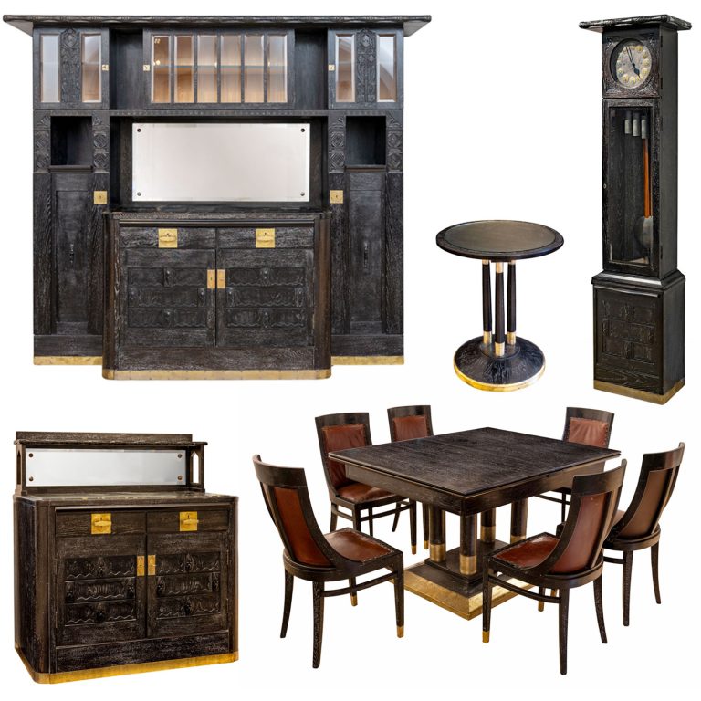 Dining room Joseph Maria Olbrich attr. Möbelfabrik Julius & Josef Herrmann 1911 oak