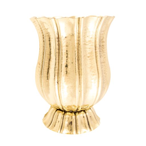 Vase Josef Hoffmann Wiener Werkstätte ca. 1925 brass chased marked