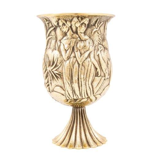 Pokal Werkstätte Hagenauer Wien um 1923 Messing gegossen markiert