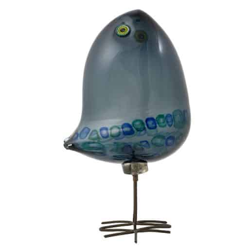 Pulcino blau Alessandro Pianon Vetreria Vistosi Murano um 1961 Glas und Kupferdraht