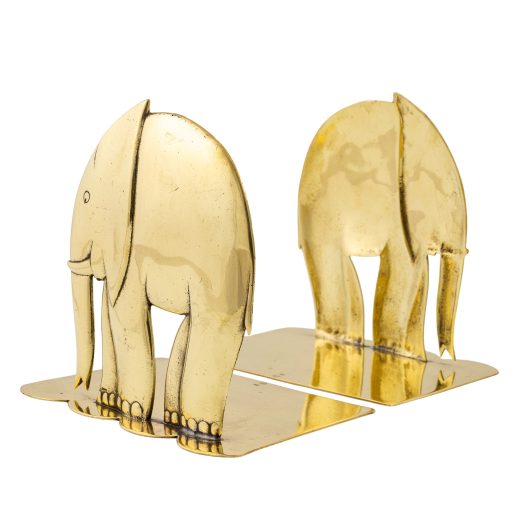 Bookends with elephants Karl Hagenauer Werkstätte Hagenauer Wien ca. 1928 brass marked