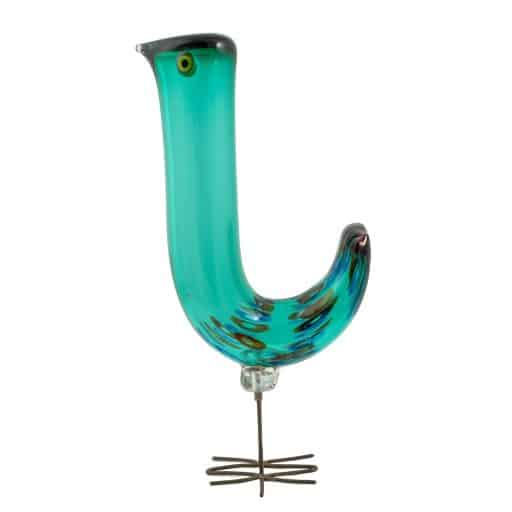 Pulcino grün Alessandro Pianon Vetreria Vistosi Murano um 1961 Glas und Kupferdraht