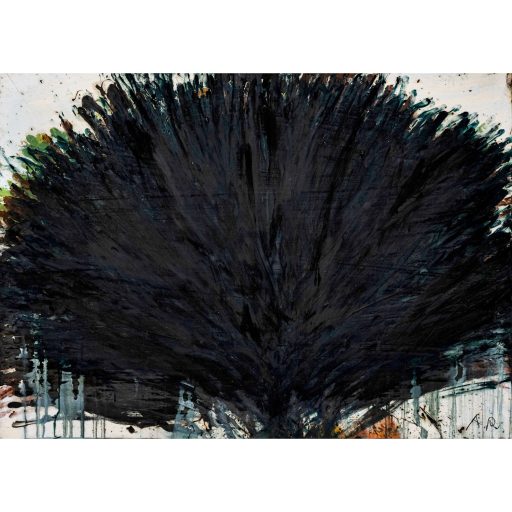 Arnulf Rainer "Handpainting" 1984-85 oil gouache and charcoal on paperboard signed