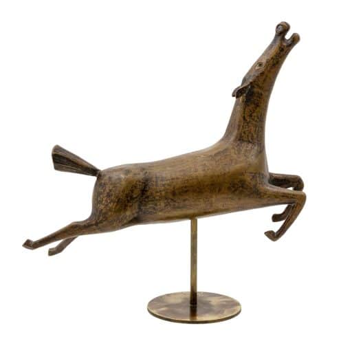 Jumping horse cast model Franz Hagenauer Werkstatte Hagenauer Wien ca. 1928 patinated brass marked