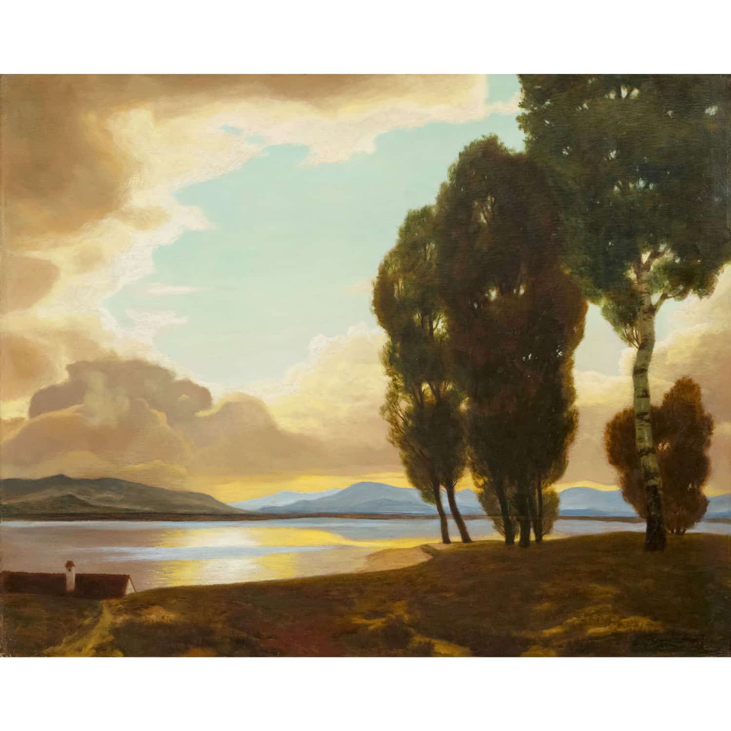 Eduard Kasparides “Gewitterstimmung am See” um 1925