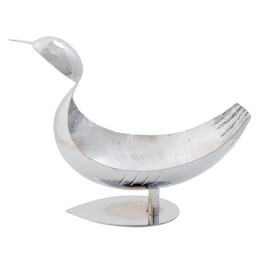 Vogelschale Franz Hagenauer Werkstätte Hagenauer Wien um 1930 Alpaka getrieben markiert