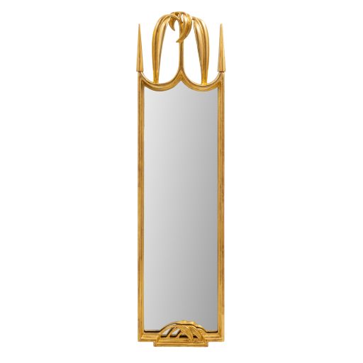 Wandspiegel Josef Hoffmann Max Welz um 1930 Lindenholz vergoldet